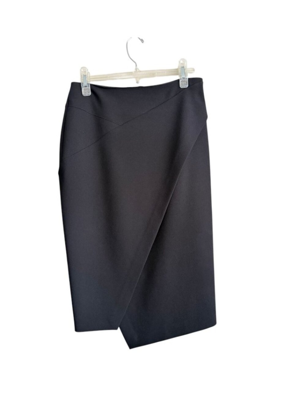 Donna Karan New York black asymmetrical skirt. Side zipper. Size 0.